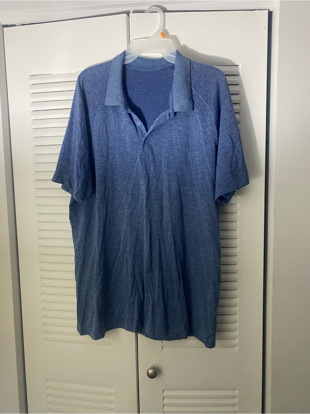 lululemon athletica Men's Heathered Blue Polo